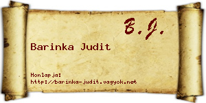Barinka Judit névjegykártya